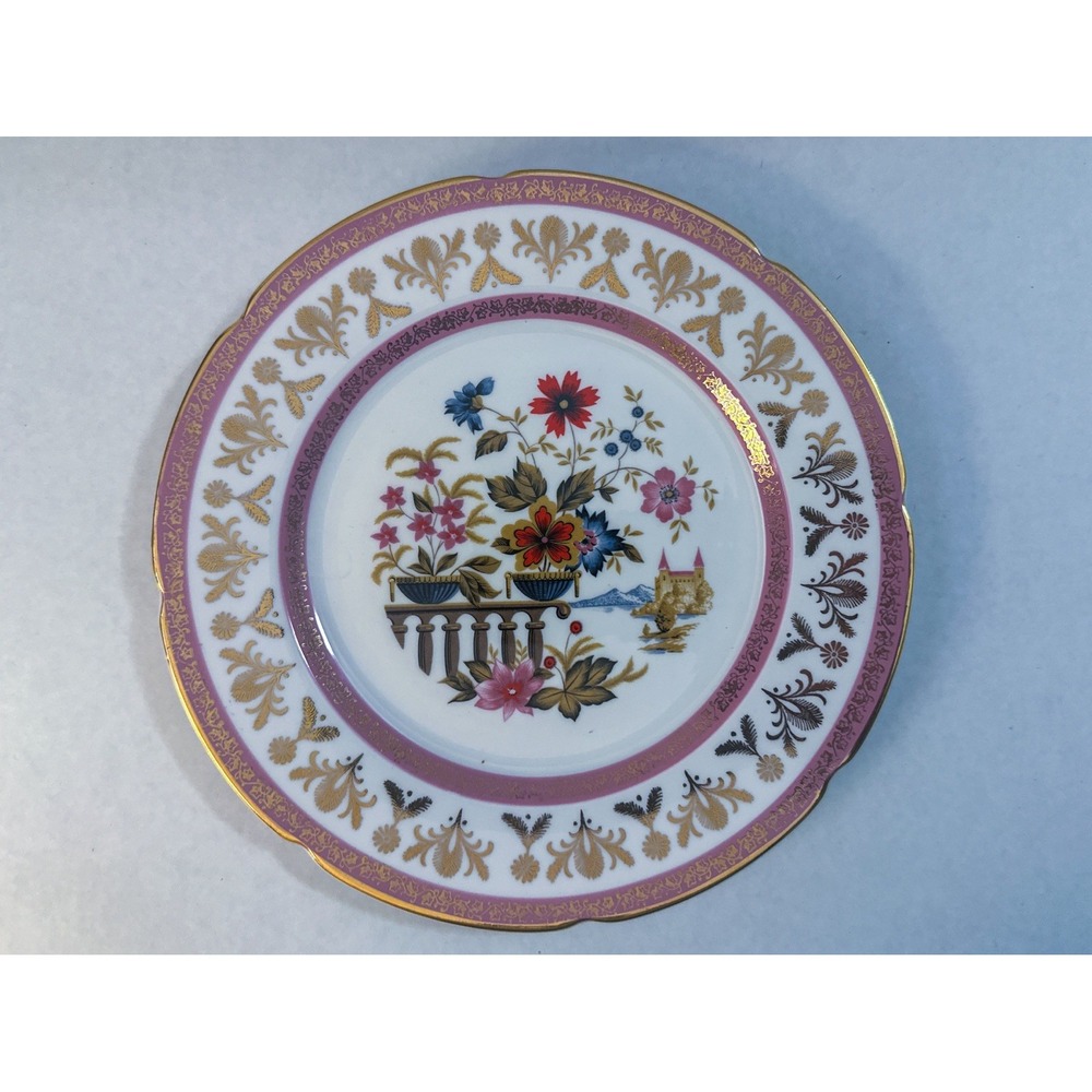 Vintage Royal Grafton Bone China Side Plate Pink Gold Trim #1840